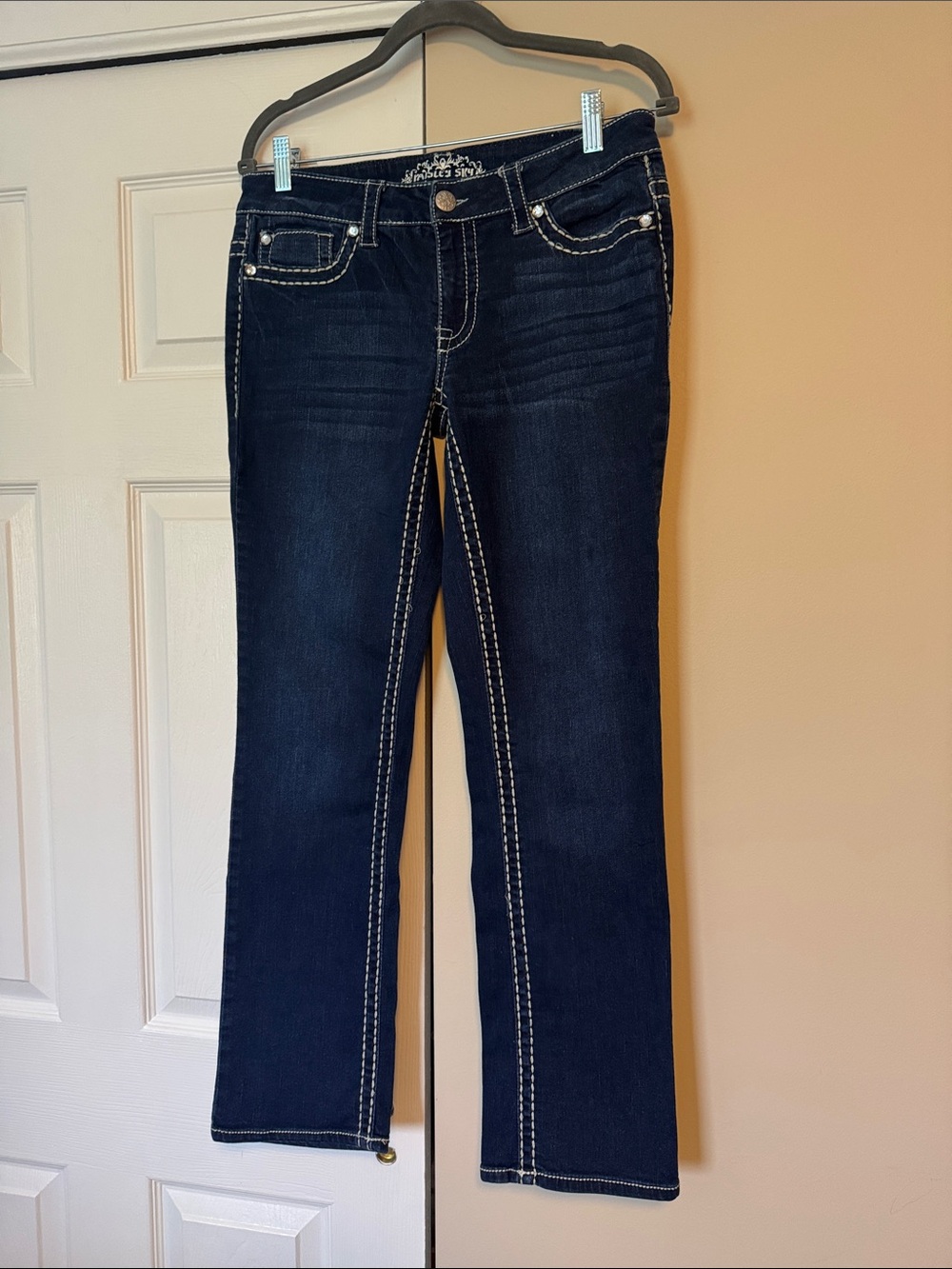 Dark Blue Women's Straight-Leg Jeans